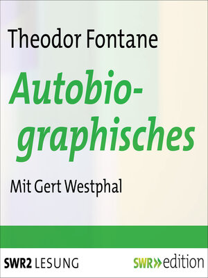 cover image of Autobiographisches von Theodor Fontane